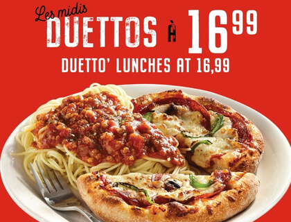 Duetto pizza toute garnie - Côte-Vertu